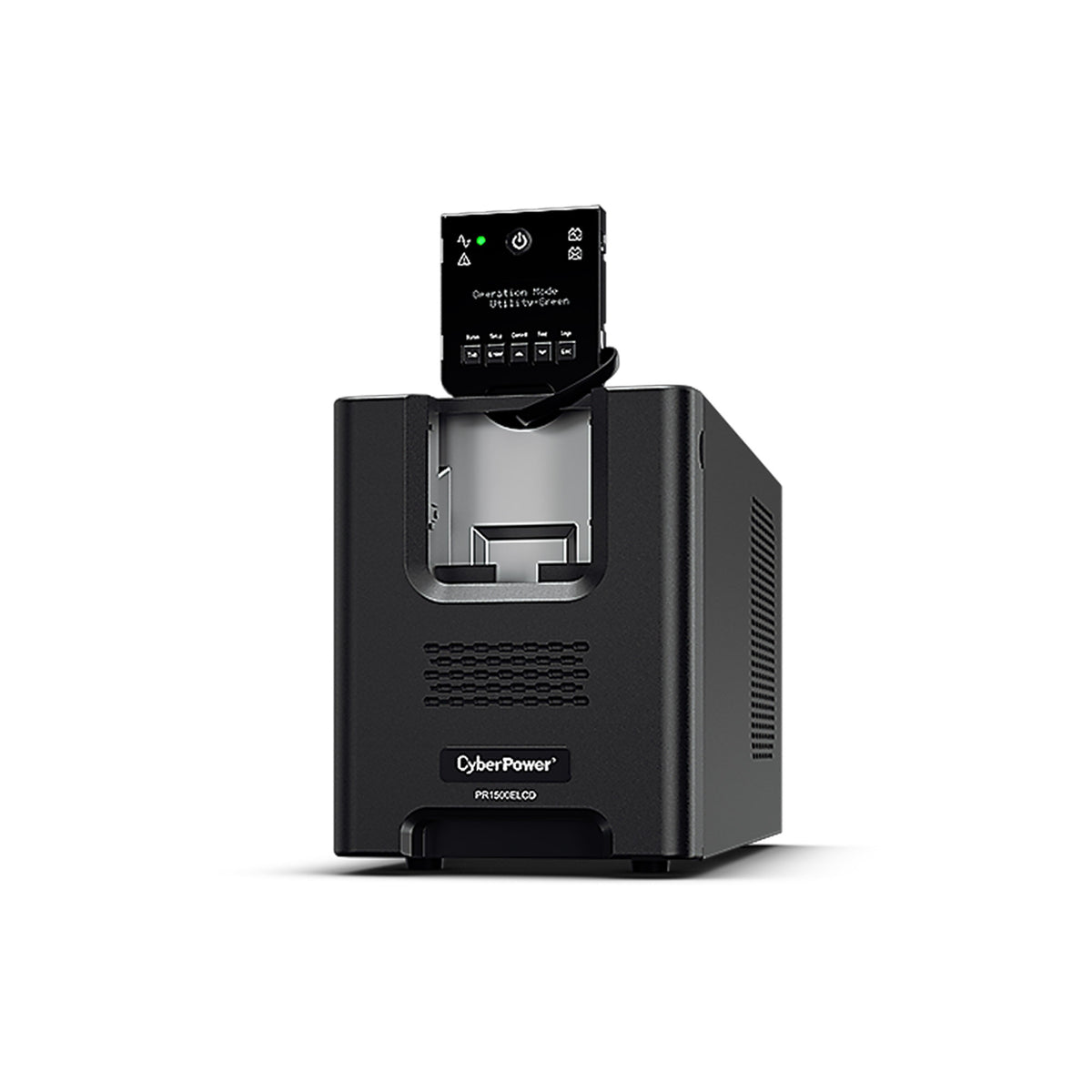 CyberPower PR1500ELCD Line-Interactive USV 1500VA/1350W Tower, Reine Sinsuwelle, AVR, LCD, Ausgang (8) IEC, RJ45 Lan Protection, RS232, USB (HID), EPO, Expansion Port für opt. Netzwerkkomunikation, Line-Interaktiv, 1,5 kVA, 1350 W, Reiner Sinus, 151 V,…