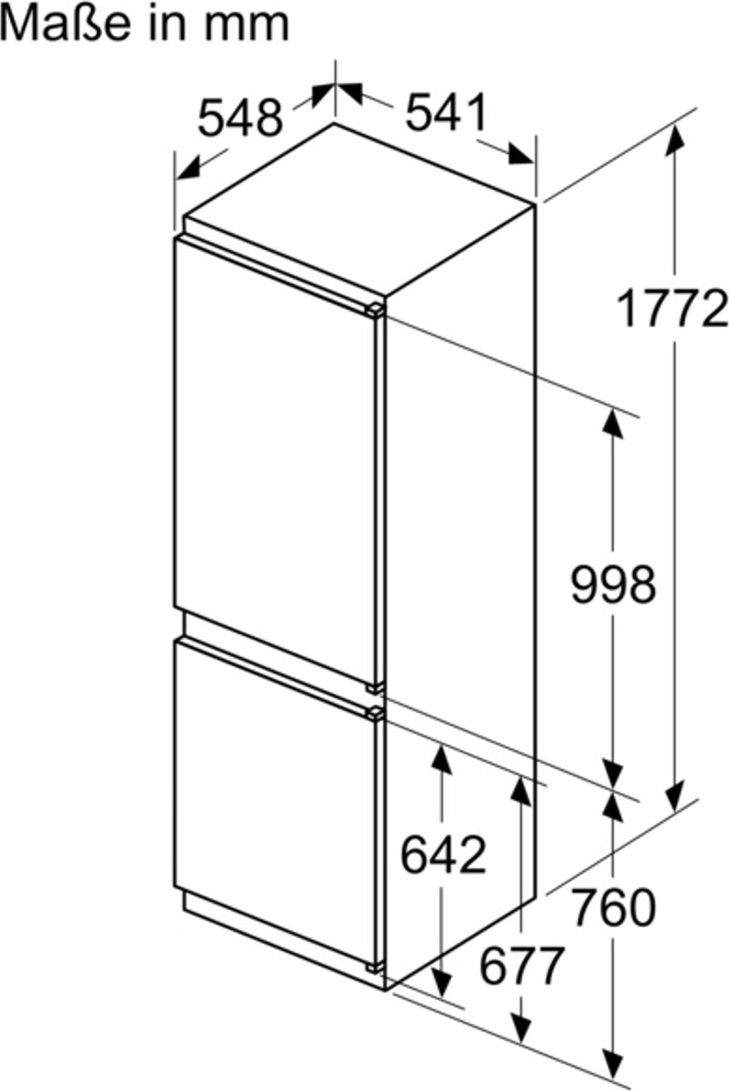 Neff N 30, 260 l, NoFrost-Funktion (Kühleinheit), SN-ST, 4 kg/24h, E, Weiß
