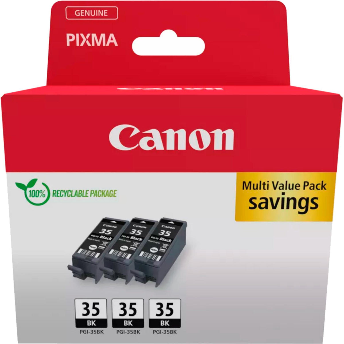 Canon PGI-35 BK Triple Pack, Schwarz, 3 Stück(e), Multipack