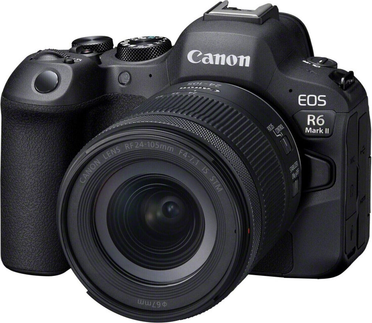 Canon EOS R6 MARK II + RF 24-105 F4-7.1 IS STM, 24,2 MP, CMOS, Touchscreen, 588 g, Schwarz