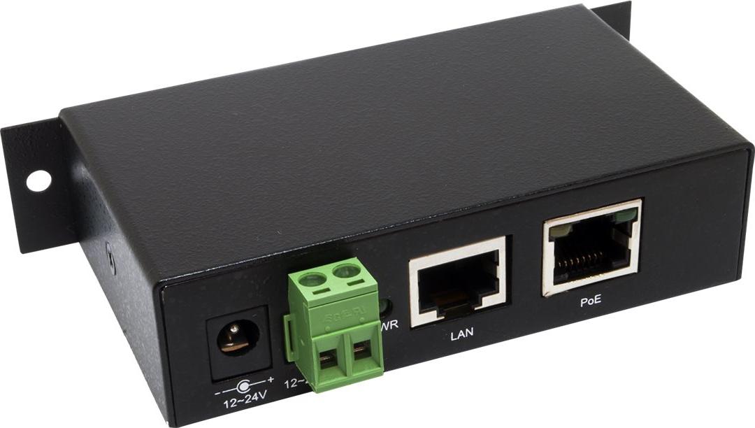 EXSYS EX-6007POE, Gigabit Ethernet, 10,100,1000 Mbit/s, IEEE 802.3af, Schwarz, 48 V, 300 g
