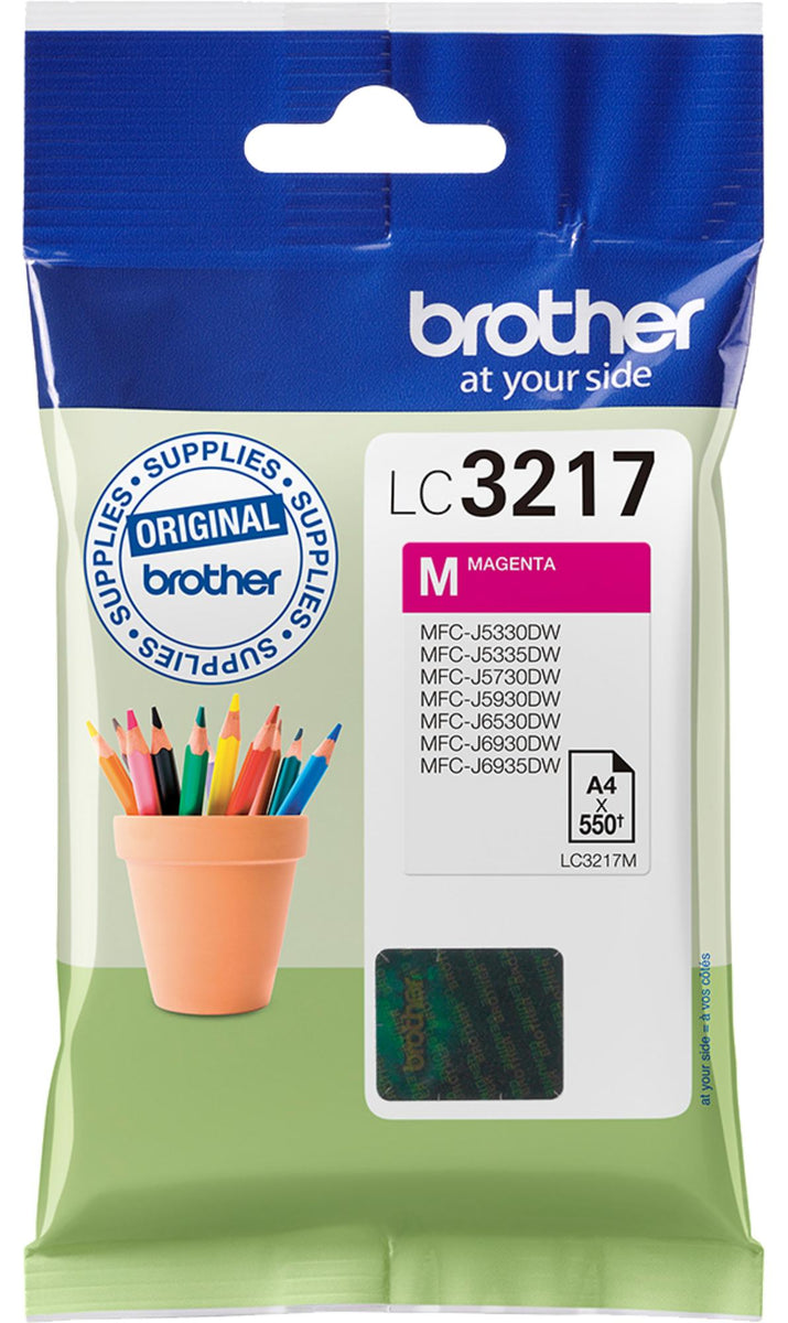 Brother LC3217M, Magenta, Tinte auf Pigmentbasis, 550 ml, 1 Stück(e), 550 Seiten, Einzelpackung