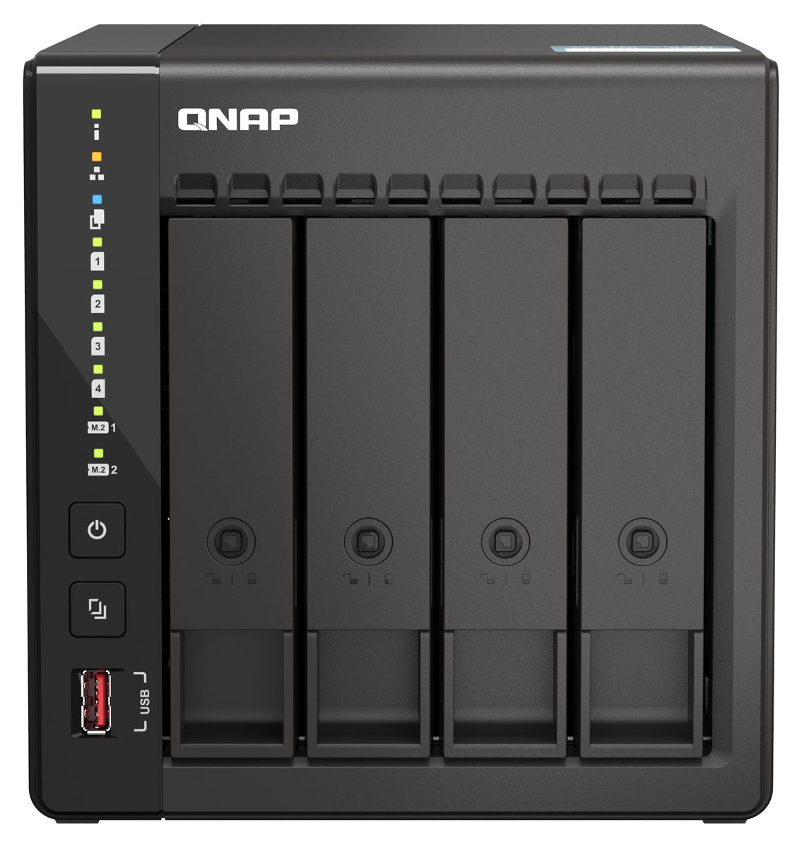 QNAP TS-453E, NAS, Tower, Intel® Celeron®, J6412, 8 GB, 0 TB