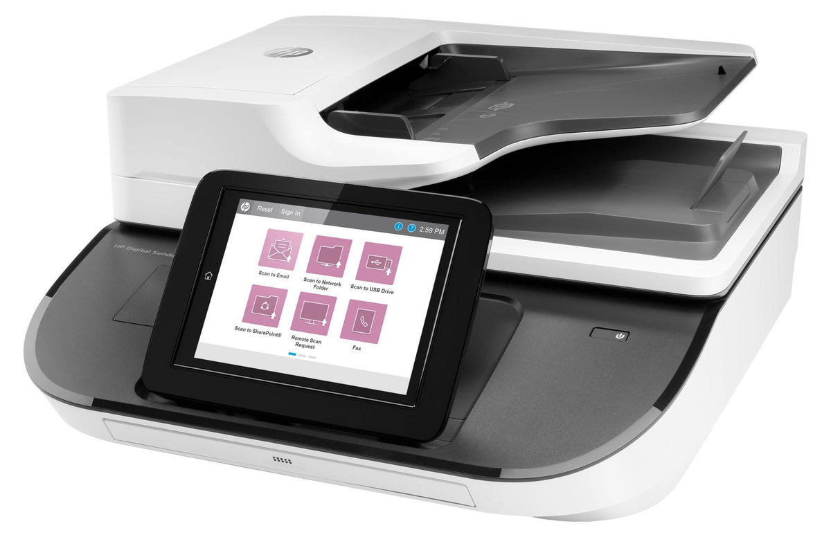 HP Flow 8500 fn2, 600 x 600 DPI, Flachbett- & ADF-Scanner, CSV, HTML, JPG, OCR, PDF, RTF, TIFF, TXT, XPS, 10000 Seiten pro Monat, 3584 MB, Business