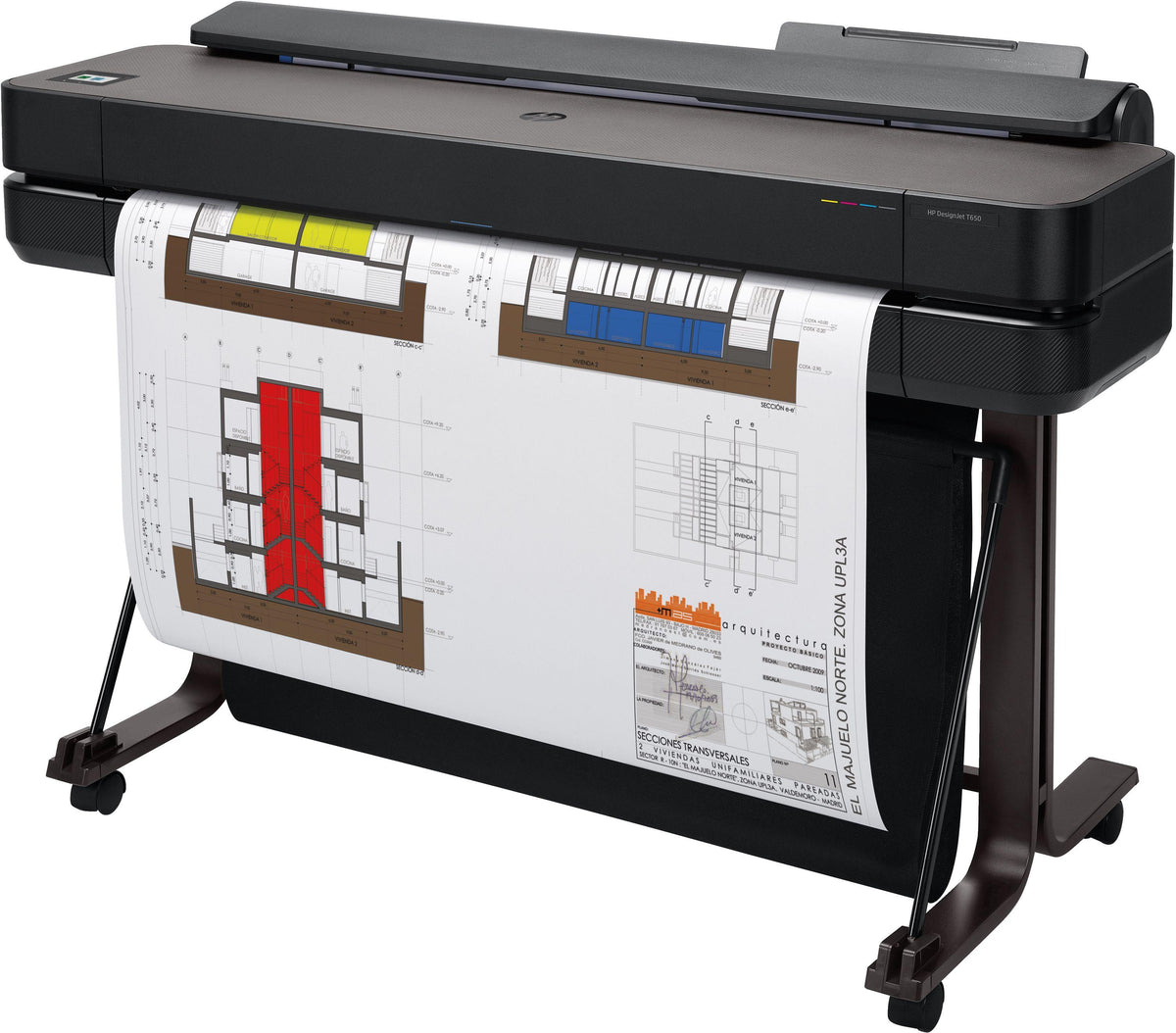 HP Designjet T650 36-Zoll-Drucker 2025 Edition, Thermal Inkjet, 2400 x 1200 DPI, HP-GL/2, JPEG, HP-RTL, CALS G4, URF, Schwarz, Cyan, Magenta, Gelb, 2400 x 1200 DPI, A0 (841 x 1189 mm)