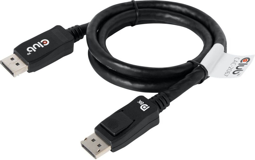CLUB3D DisplayPort 1.4 HBR3 Kabel Stecker/Stecker 1Meter 8K60Hz, 1 m, DisplayPort, DisplayPort, Stecker, Stecker, 7680 x 4320 Pixel