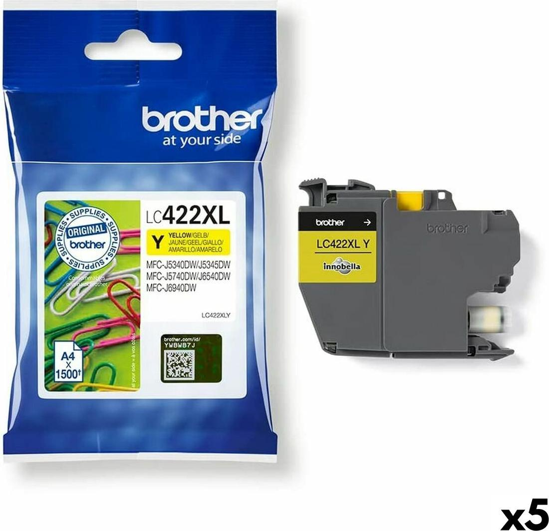 Brother Original Tintenpatrone MFCJ5340DW MFCJ5740DW MFCJ6540DW MFCJ6940DW Gelb (5 Stück)