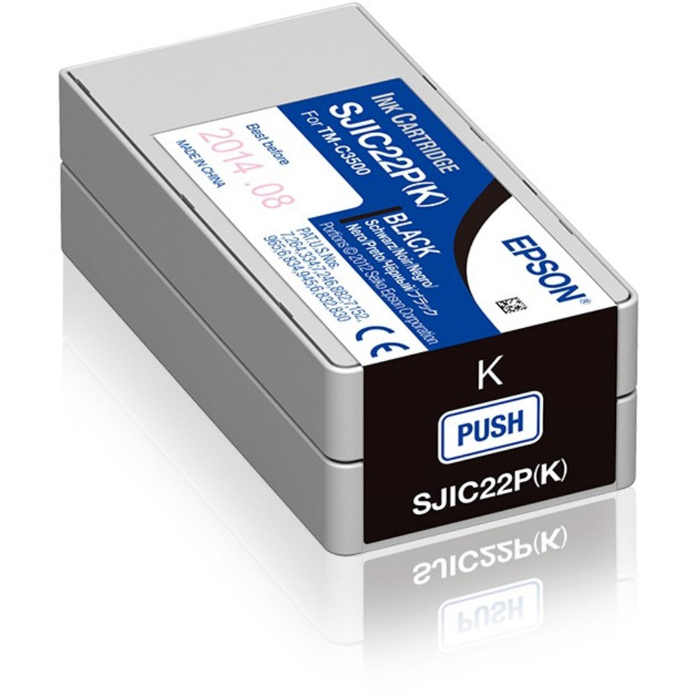Epson SJIC22P(K): Ink cartridge for ColorWorks C3500 (Black), Schwarz, Tinte auf Pigmentbasis, 32,6 ml, 1 Stück(e)