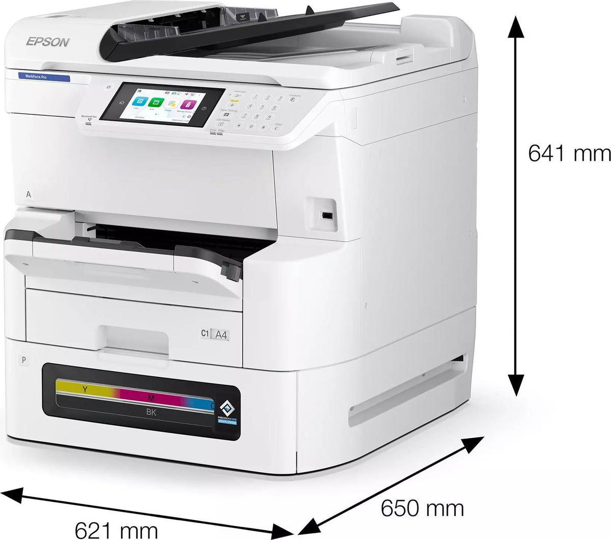 Epson WorkForce Pro EM-C8100RDWF, Tintenstrahl, Farbdruck, 4800 x 1200 DPI, A3, Direktdruck, Weiß