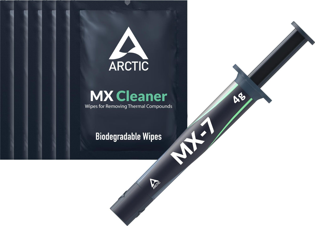 ARCTIC MX-7 - ULTIMATE Performance Wärmeleitpaste mit 6x MX Cleaner, Wärmeleitpaste, 2,9 g/cm³, Grau, 35,000 - 38,000, -50 - 250 °C, 4 g