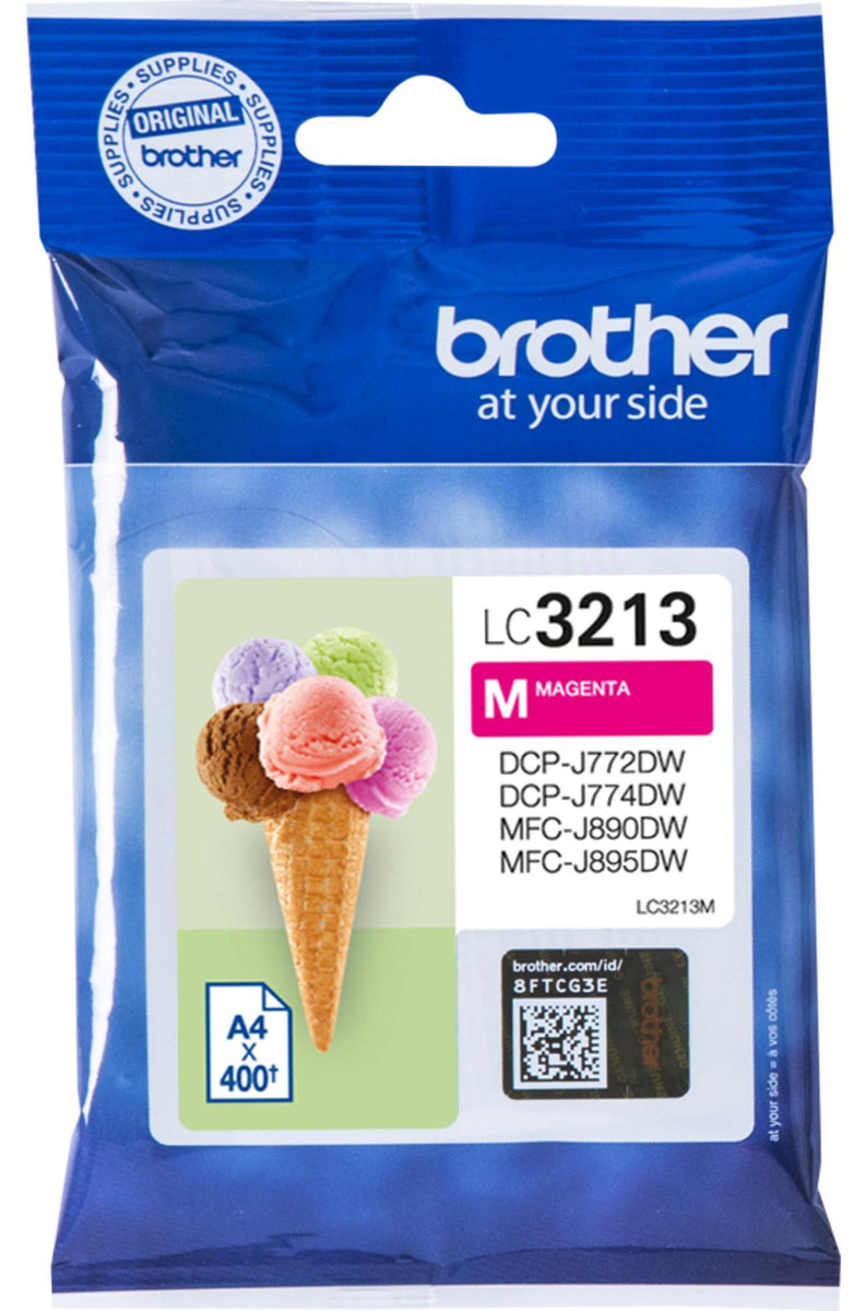Brother LC3213M, Hohe (XL-) Ausbeute, Magenta, Tinte auf Pigmentbasis, 1 Stück(e), 400 Seiten, Einzelpackung