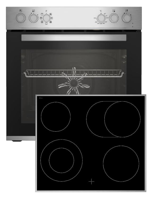 Beko BBUE12020X, Keramik, 4 Zone(n), Glaskeramik, Schwarz, Berührung, 58 cm