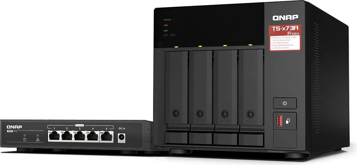 QNAP TS-H1677AXU-RP, Speicherserver, Rack (3U), AMD Ryzen™ 7, 7745, 32 GB, DDR5