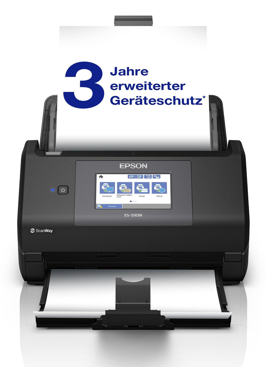Epson WorkForce ES-590W, 215,9 x 6096 mm, 600 x 600 DPI, 30 Bit, 24 Bit, 8 Bit, 45 Seiten pro Minute