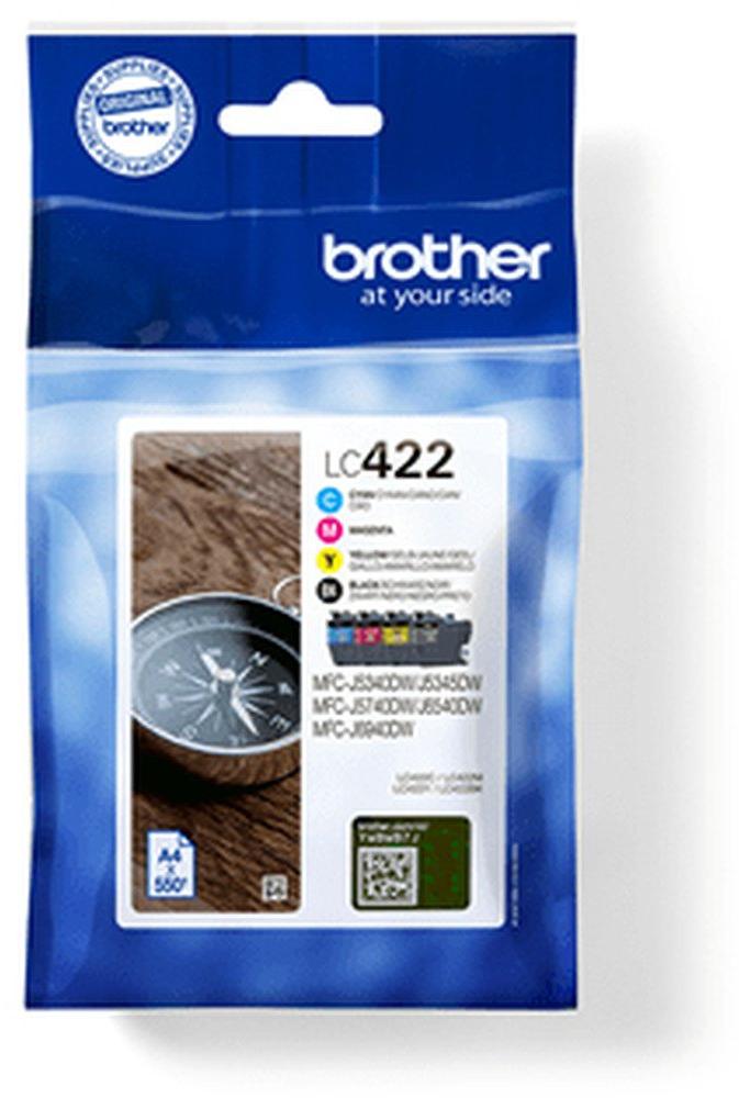 Brother LC422VAL, Schwarz, Cyan, Magenta, Gelb, 4 Stück(e), 550 Seiten, 550 Seiten, Multipack