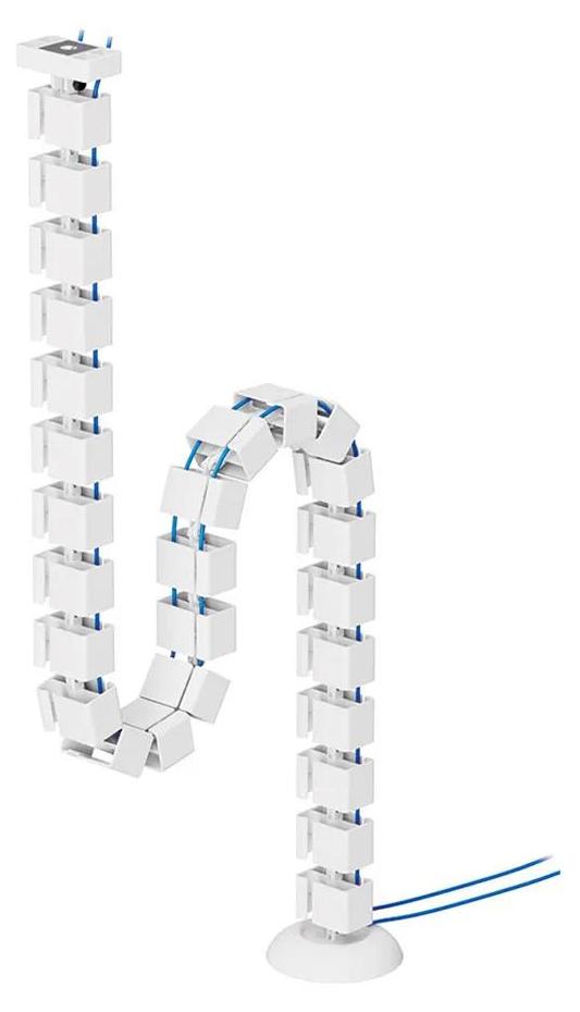 Neomounts ADS06-132WH Kabelwirbelsäule - magnetische Befestigung - universal, Kabelführung, Tisch/Bank, Kunststoff, Weiß