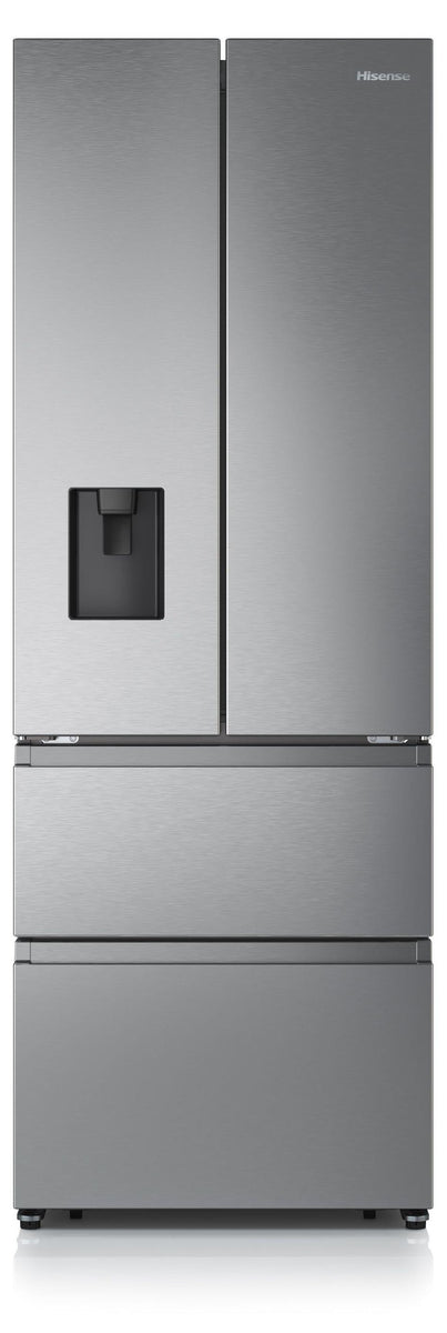 Hisense RF632N4WIE French Door Kühlkombination, 485 Liter, Super Freeze, Wasserspender, Edelstahl