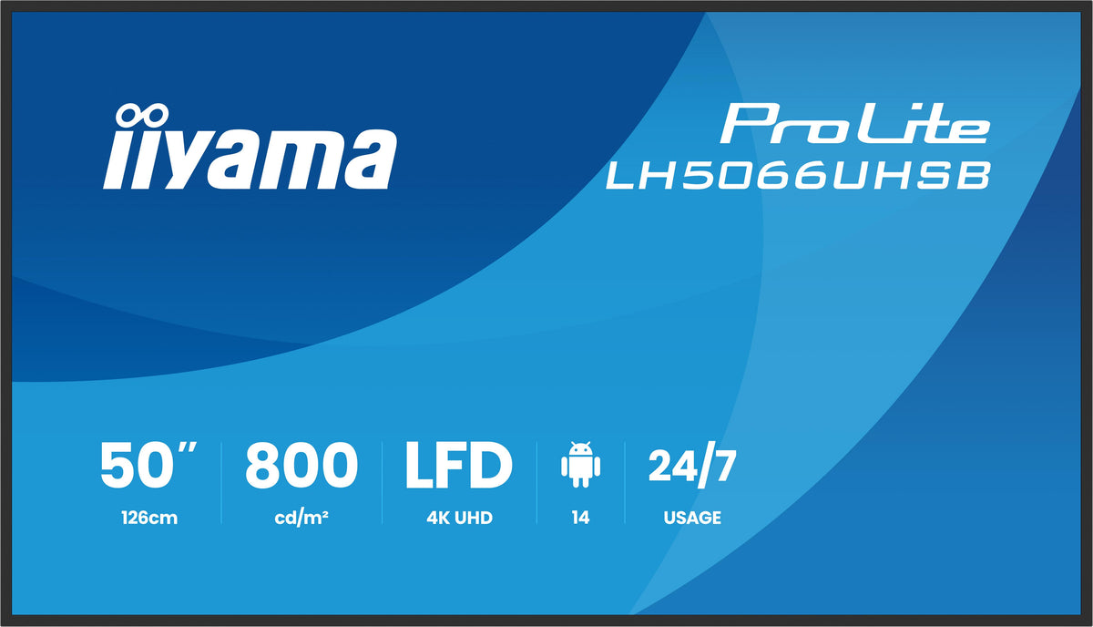 iiyama LH5066UHSB-B1AG, Digital Signage Flachbildschirm, 127 cm (50