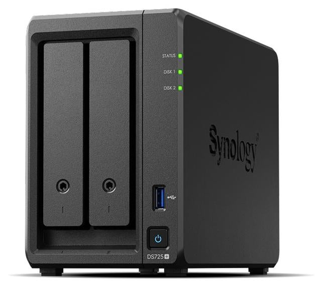 Synology DiskStation DS725+, NAS, Ryzen Embedded, R1600, 4 GB, DDR4, 0 TB