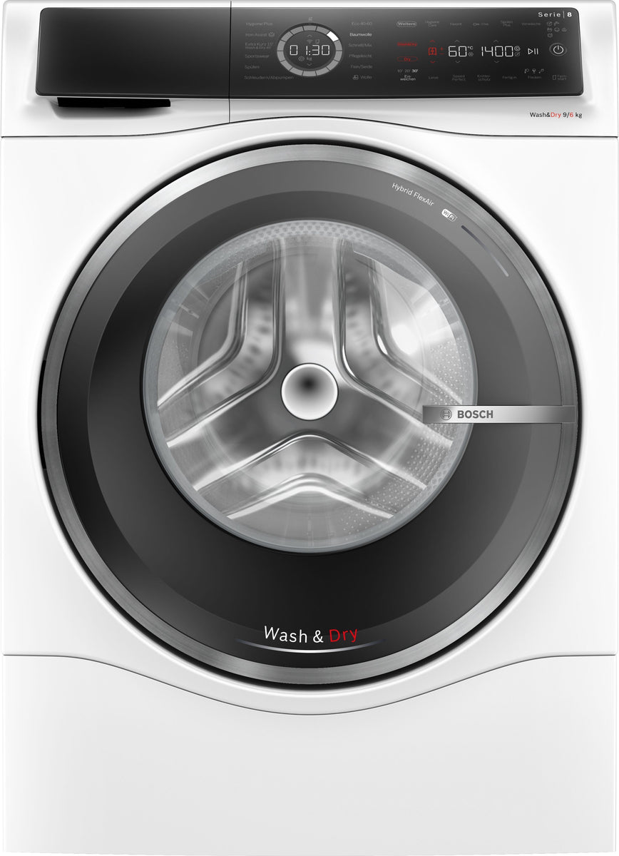 Bosch Serie 8 WNC244070, Frontlader, Freistehend, Weiß, Links, Schwarz, Edelstahl, Berührung