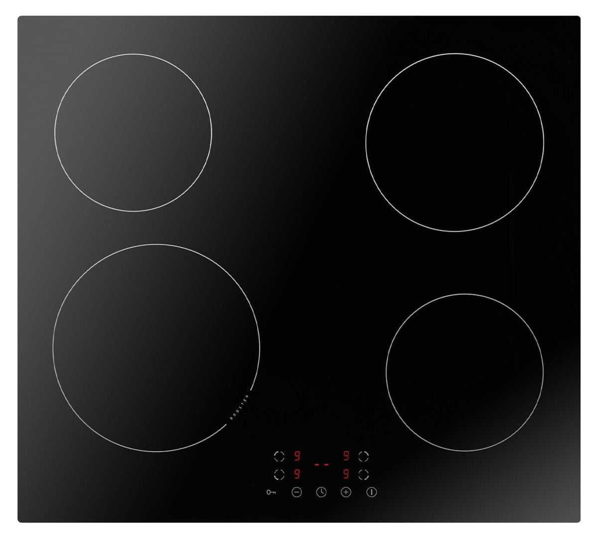 Amica DI6402B, Schwarz, Integriert, 59 cm, Zonen-Induktionskochfeld, 4 Zone(n), 4 Zone(n)