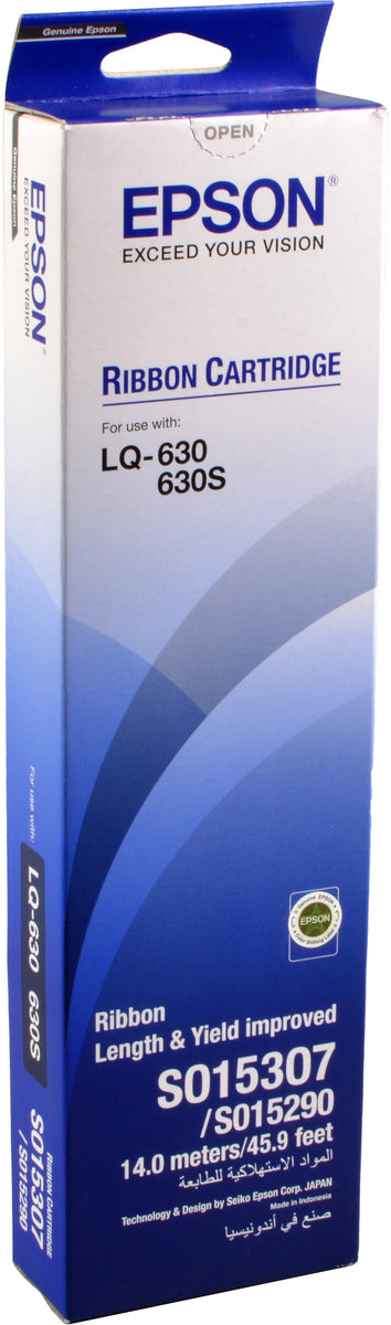 Epson SIDM Black Farbbandkassette für LQ-630 (C13S015307), LQ-630, Schwarz, Punktmatrix, 24-pin, 4000000 Zeichen, Schwarz