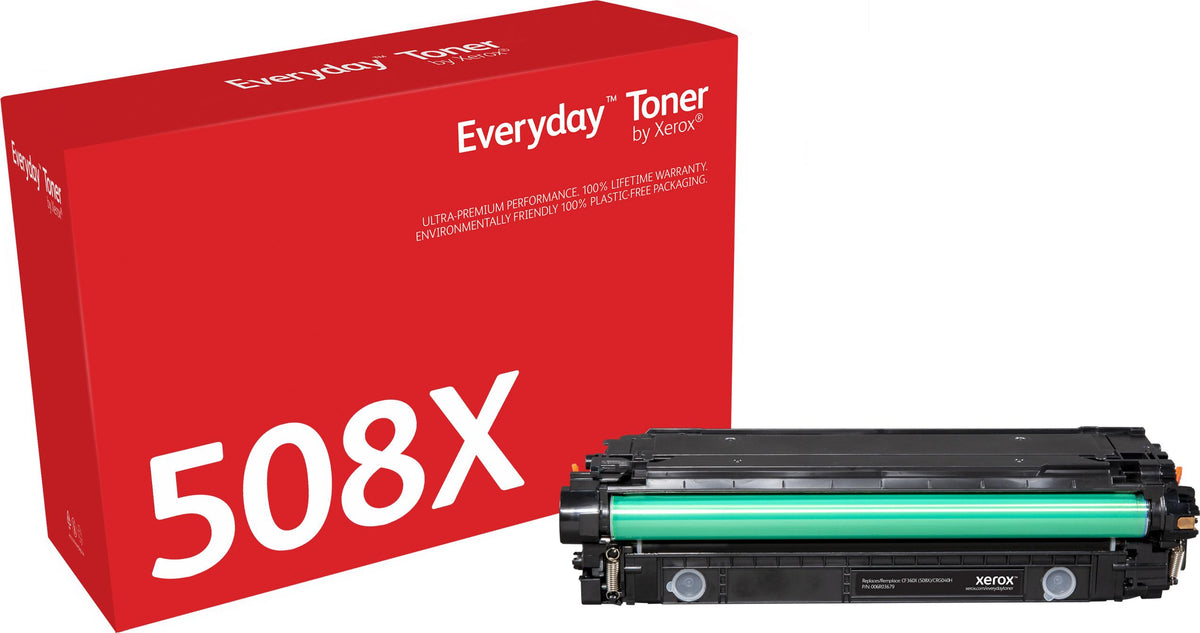 Everyday™ Schwarz Tonermodul von kompatibel mit HP 508X (CF360X), Hohe Kapazität, 12500 Seiten, Schwarz, 1 Stück(e)