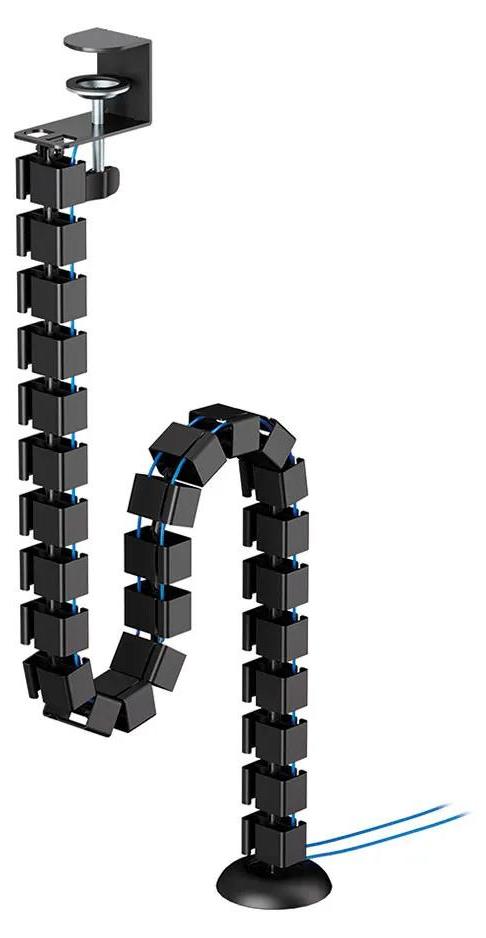 Neomounts ADS06-131BL Kabelwirbelsäule - Klemmbefestigung - universal, Kabelführung, Tisch/Bank, Stahl, Schwarz