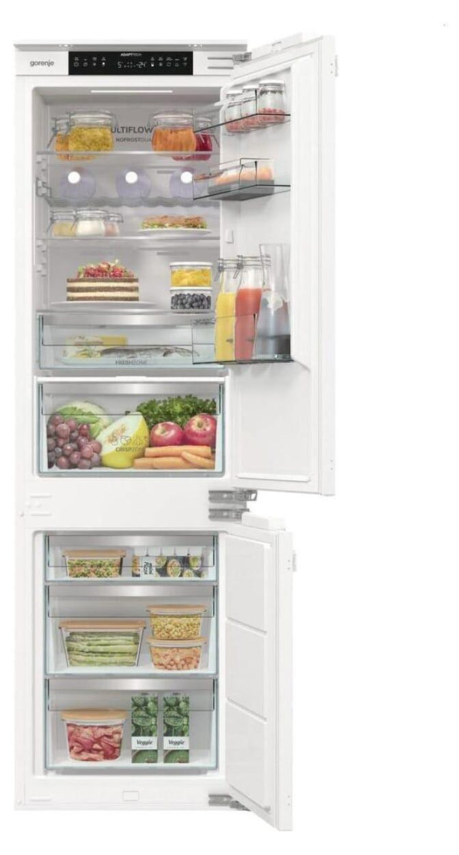 Gorenje G600 Einbau integriert Kühlschrank/Gefrierschrank, 177.2 x 54 x 54.5 cm, Festtürtechnik, 252 l, SN-T, 6 kg/24h, C, Fresh Zone Fach, Weiß