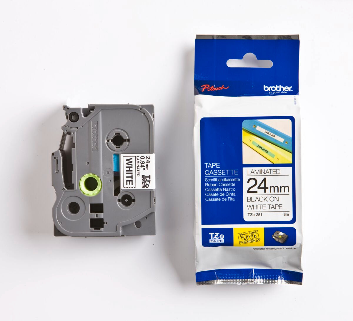 Brother TZ-251, TZ, Schwarz, 8 m, 2,4 cm