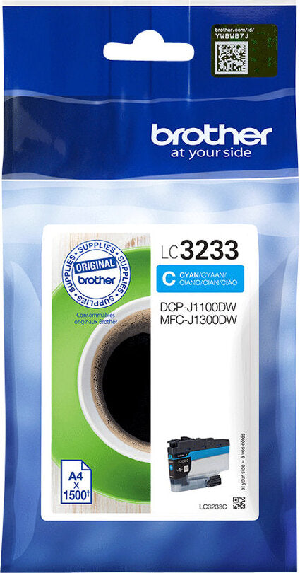 Brother LC3233C, Standardertrag, Cyan, 1 Stück(e), 1500 Seiten, Einzelpackung