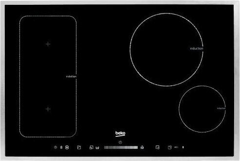 Beko HII 84500 FHTX, Schwarz, Integriert, Zonen-Induktionskochfeld, 4 Zone(n), 4 Zone(n), Regelmäßig