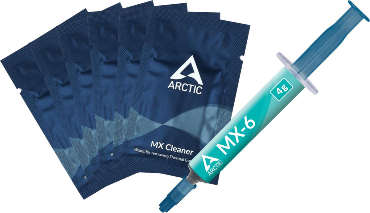 ARCTIC MX-6 ULTIMATE Performance Wärmeleitpaste + MX Cleaner, Thermisches Schmierfett, Grau, 4 g, 1 Stück(e), 66 mm, 120 mm