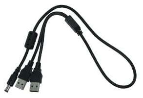 Silex E1639, 0,5 m, 2 x USB A, Schwarz