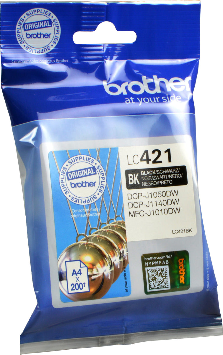 Brother LC421BK, Schwarz, 1 Stück(e), 200 Seiten, 0 Seiten, Einzelpackung