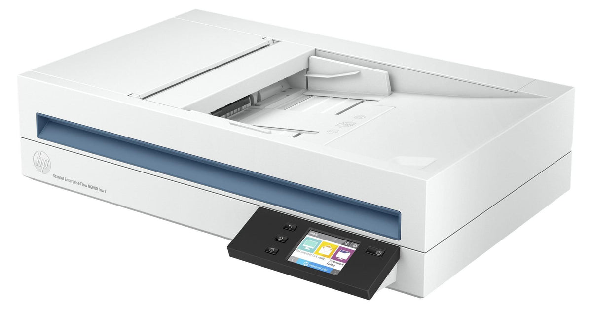 HP ScanJet Enterprise Flow N6600 fnw1, 216 x 356 mm, 1200 x 1200 DPI, 50 Seiten pro Minute, Flachbettscanner, Weiß, 7,11 cm (2.8