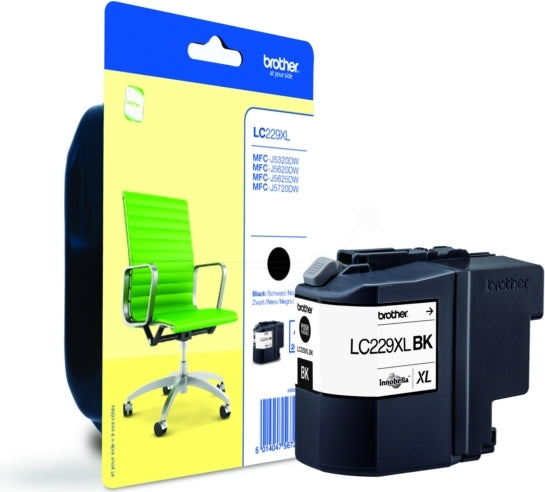 Brother - Tintenpatrone, 2.400 Seiten, OEM LC-229XLBK, Schwarz