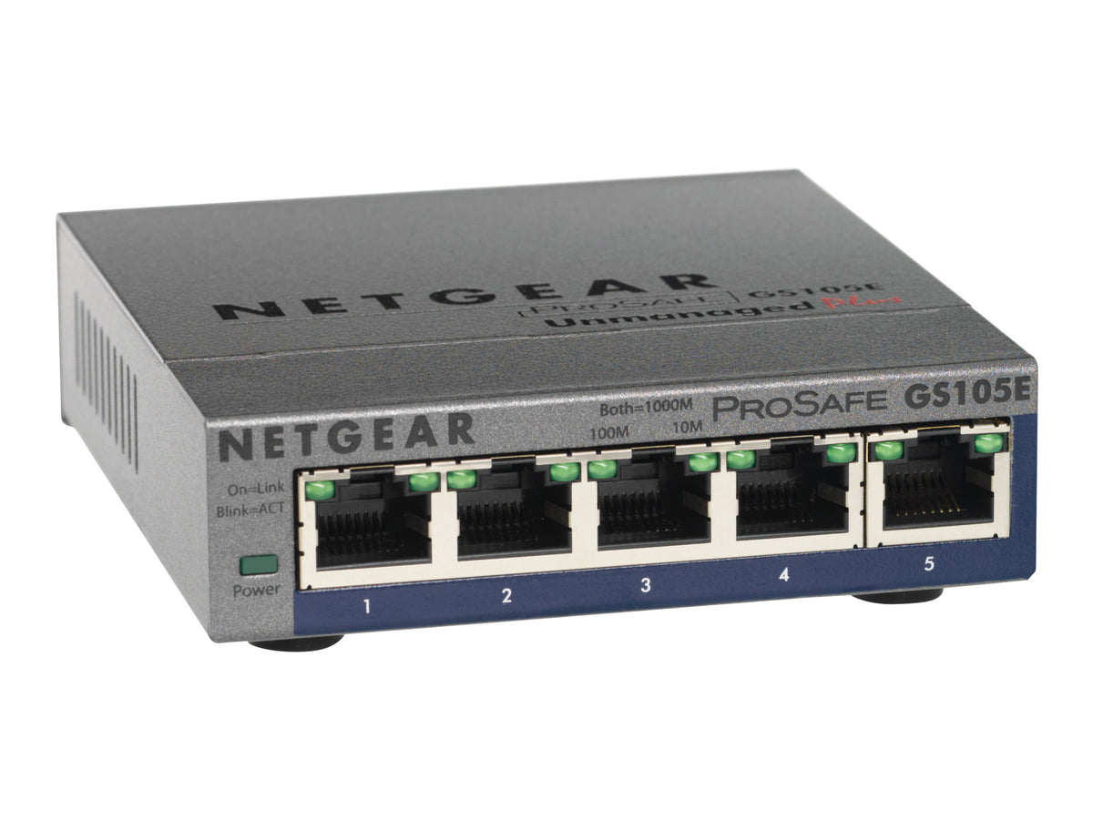 NETGEAR GS105E-200PES, Managed, L2/L3, Gigabit Ethernet (10/100/1000), Vollduplex
