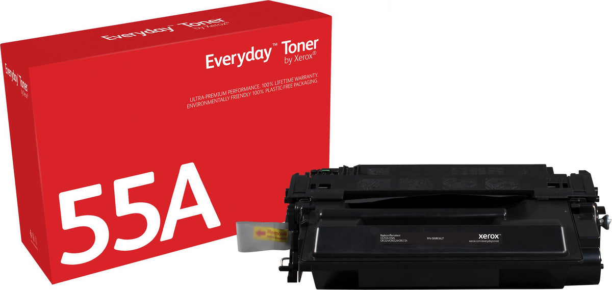 Everyday™ Schwarz Tonermodul von kompatibel mit HP 55A (CE255A), Standardkapazität, 6000 Seiten, Schwarz, 1 Stück(e)