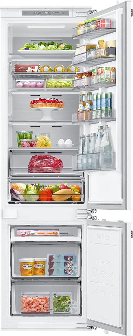 Samsung 297 ℓ Einbau Kühl-/Gefrierkombination mit Cool Select+ und AI Energy Mode (BRB30G715EWWEF), 297 l, NoFrost-Funktion (Kühleinheit), 6 kg/24h, E, Fresh Zone Fach, Weiß