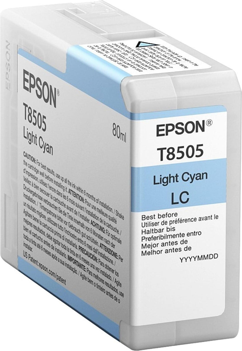 Epson T8505 Light Cyan, Cyan, Tinte auf Pigmentbasis, 80 ml, 1 Stück(e), Einzelpackung