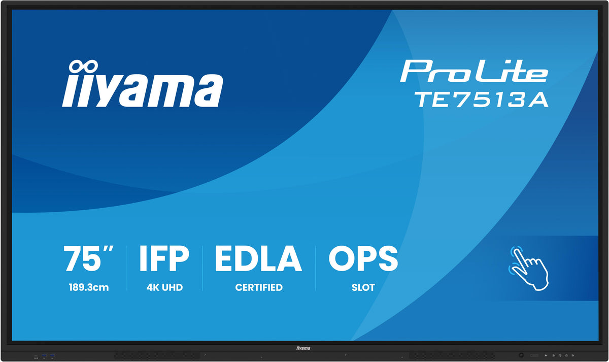 iiyama TE7513A-B3AG, Interaktiver Flachbildschirm, 190,5 cm (75