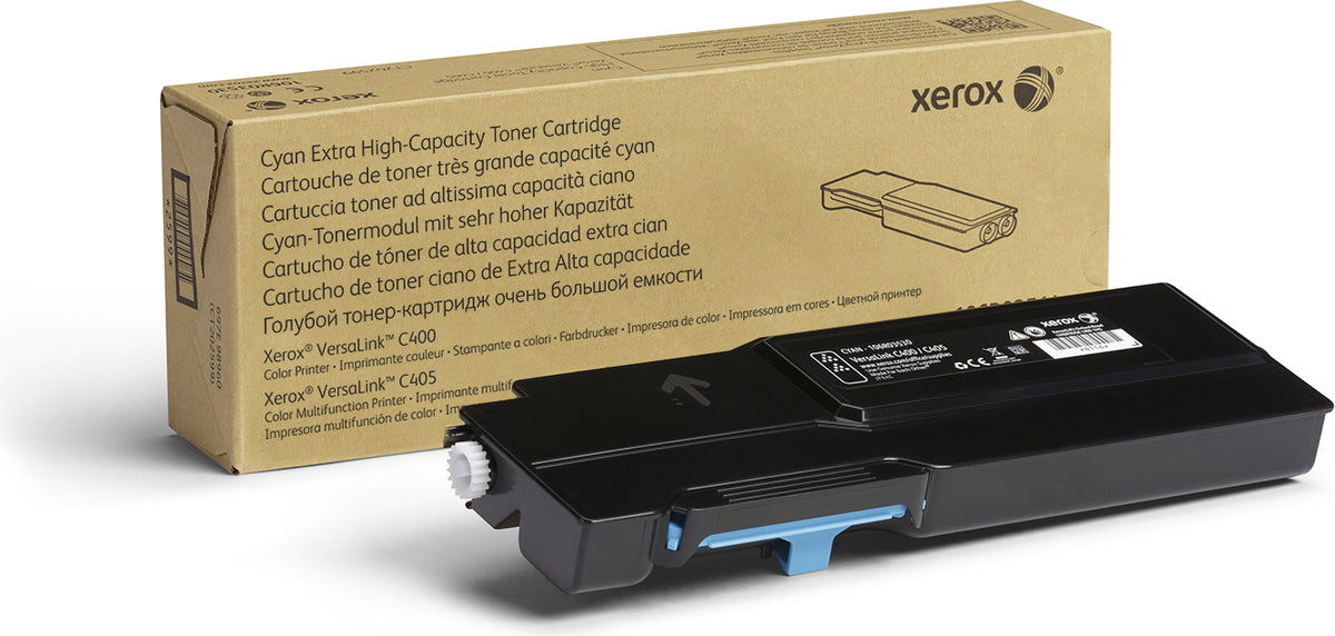 Xerox ® VersaLink® C400 Farbdrucker/C405 Farb-Multifunktionsdrucker Extra hohe Kapazität-Tonermodul Cyan (8000 Seiten) - 106R03530, 8000 Seiten, Cyan, 1 Stück(e)