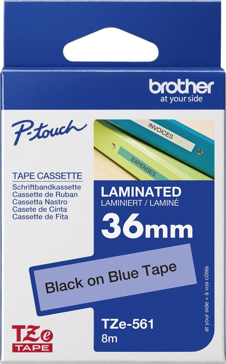 Brother TZE561CS, Scwarz auf blau, TZ/TZe, Schwarz, Wärmeübertragung, 3,6 cm, 8 m