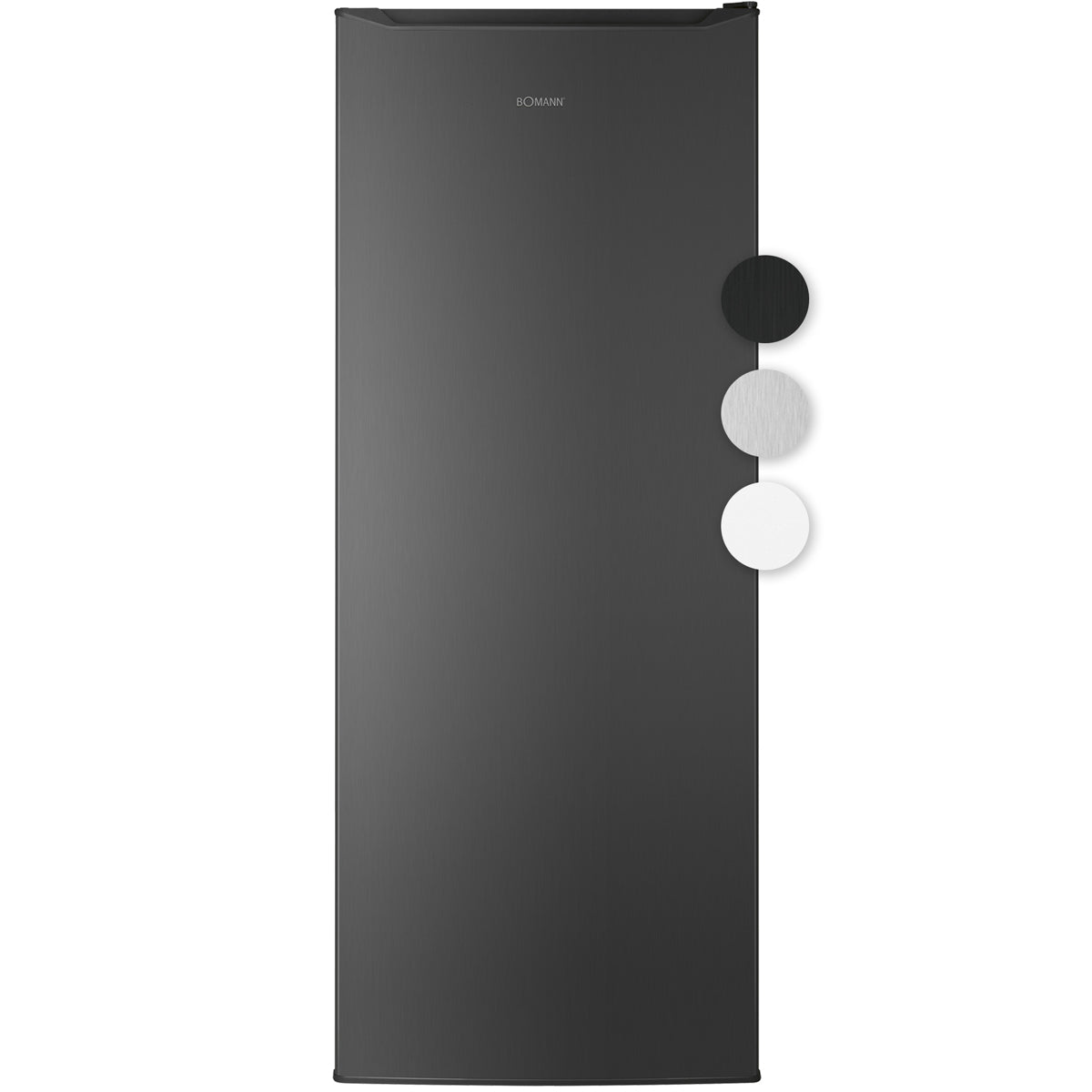 Bomann Kühlschrank ohne Gefrierfach 242L | 0°C  +8°C | 5 Ablagen | leiser Getränkekühlschrank | Flaschenkühlschrank | VS 7363 schwarz-inox