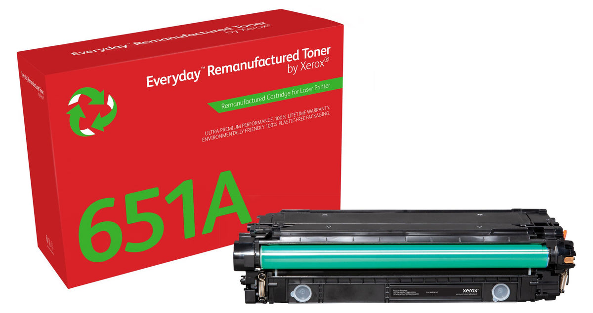 Everyday™ Schwarz wiederaufbereiteter Toner von , kompatibel mit HP 651A 650A 307A (CE340A/CE270A/CE740A), Standardkapazität, 13500 Seiten, Schwarz, 1 Stück(e)