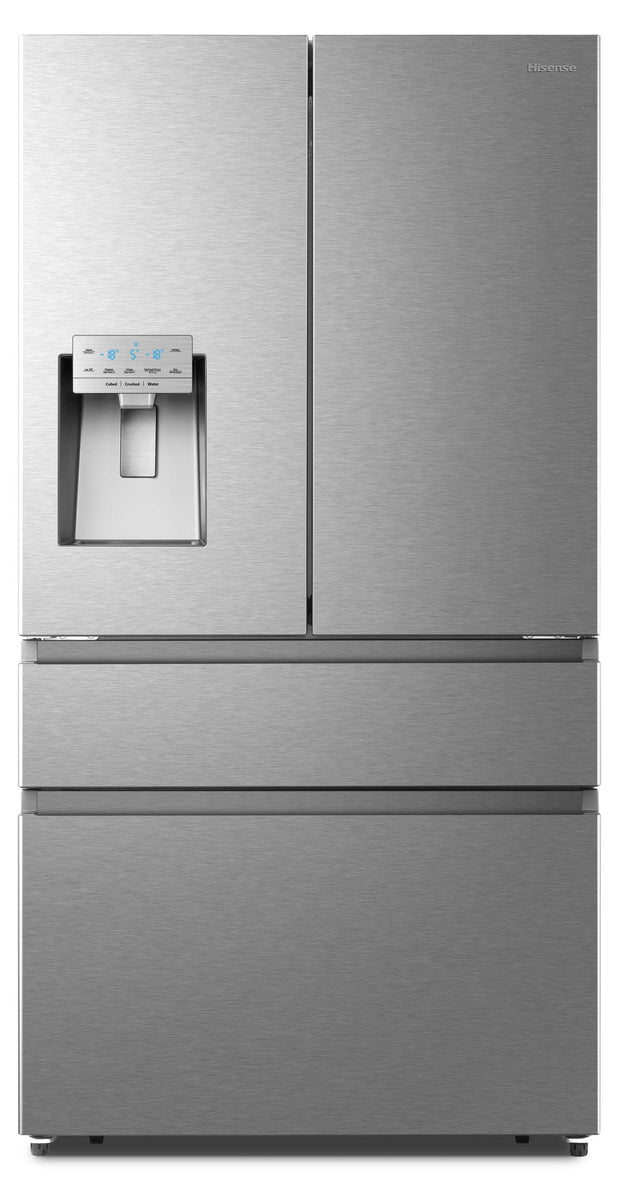 Hisense Hi7 Freistehend French Door Kühlschrank, Edelstahl, 560 l, Freistehend, Grau, Edelstahl, Touchsteuerung, LED, An Tür, R600A