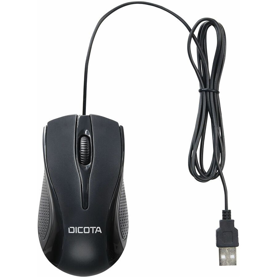 DICOTA D32011, Beidhändig, USB Typ-A, 1200 DPI, Schwarz