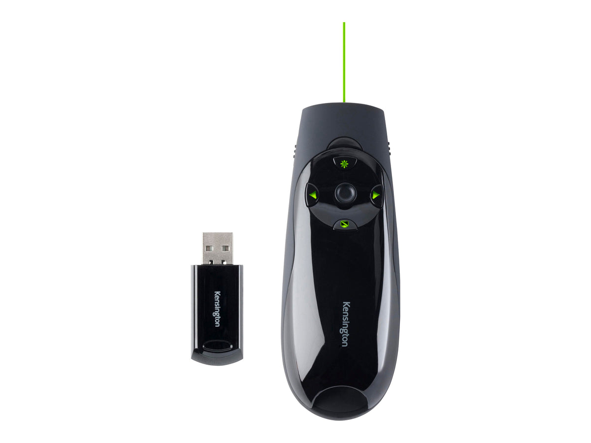 Kensington Presenter Expert Kabellose Cursorsteuerung mit grünem Laser, Schwarz