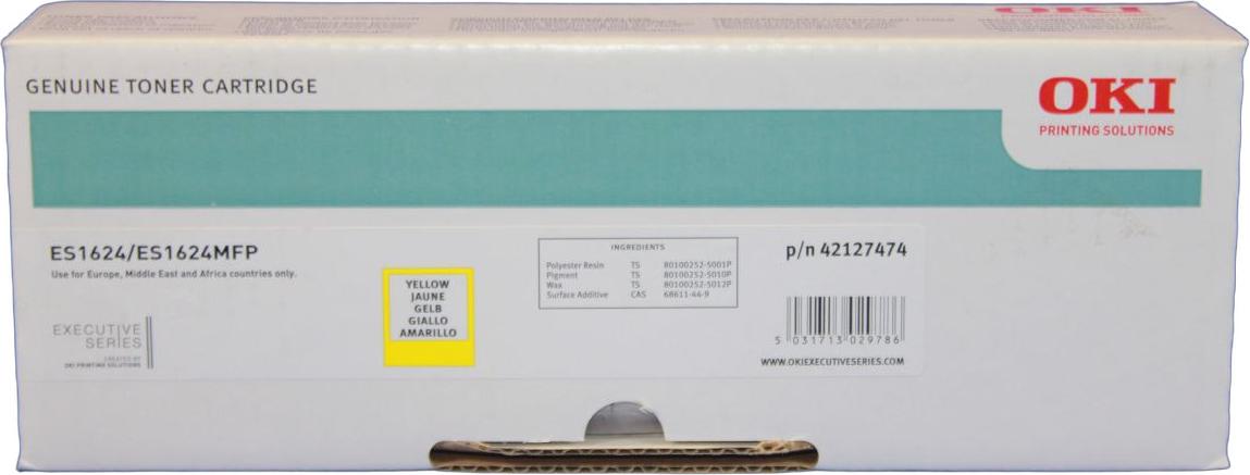 OKI Toner ES1624 Yellow, 5000 Seiten, Gelb